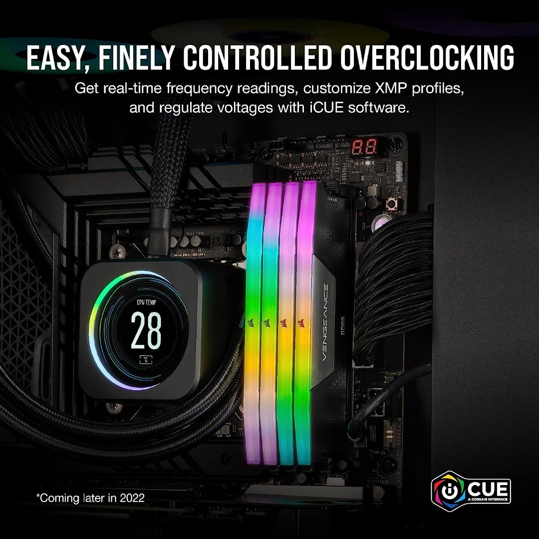 Corsair VENGEANCE RGB 32GB (2x16GB) DDR5 5200MT/s CL40 - Image 6