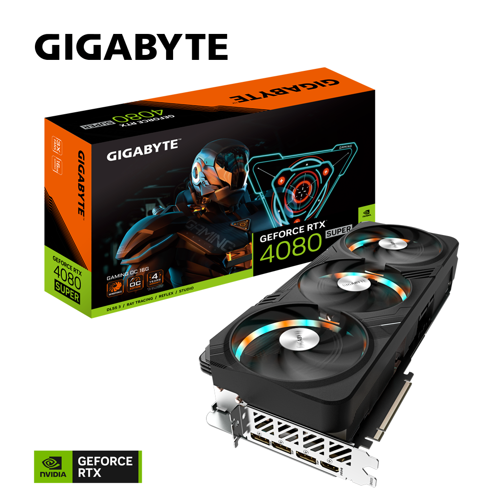 Alternative view of Gigabyte RTX 4080 SUPER GAMING OC 16G